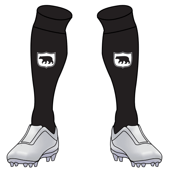 black socks logo grip