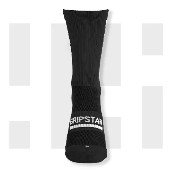 BLACK CREW SOCK - GRIP STAR