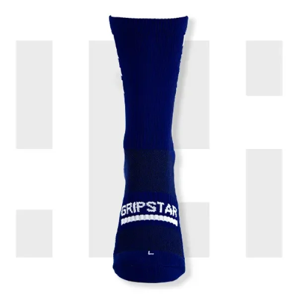 NAVY CREW SOCK - GRIP STAR