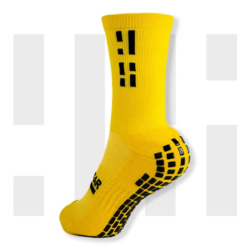 grip star yellow crew sock side