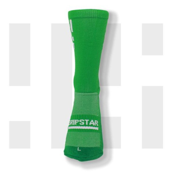 GREEN CREW SOCK - GRIP STAR