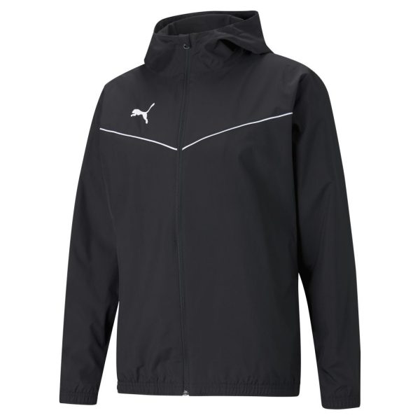 TEAM RISE All Weather Jacket Snr HOOD- black - WITH LOGO - Cooks Hill