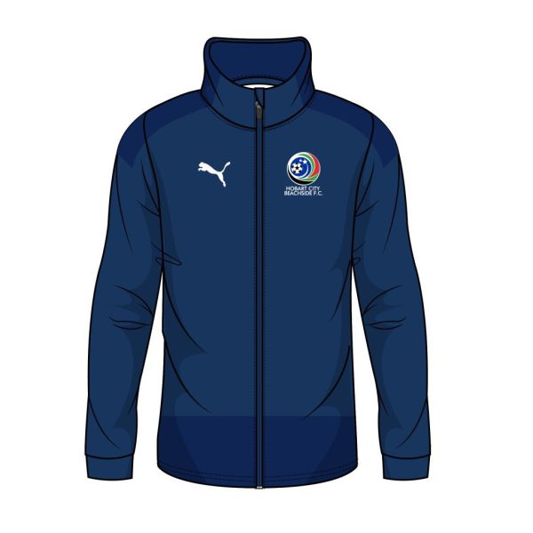 Team goal full zip jacket Peacoat/Navy with logo and back logo