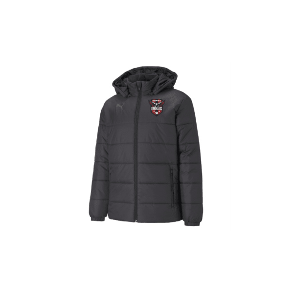 Puma liga padded jacket black with logo - Edgeworth FC