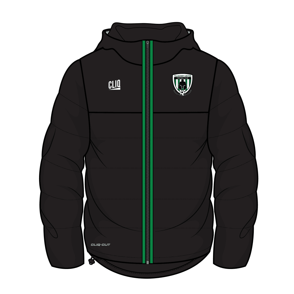 Padded Jacket Tilligerry United FC Sportsclique Shop Padded jacket tilligerry united fc sportsclique shop