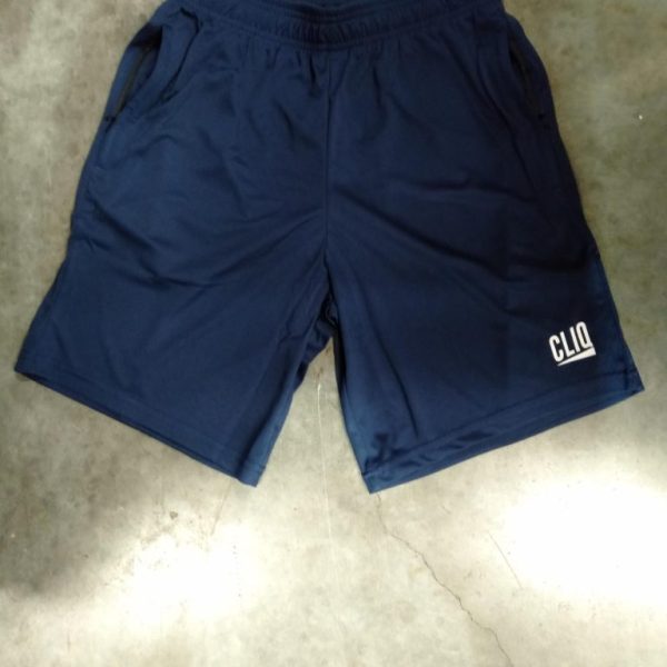 CLIQ Zip Pocket Shorts Navy NO LOGO - Macquarie United FC