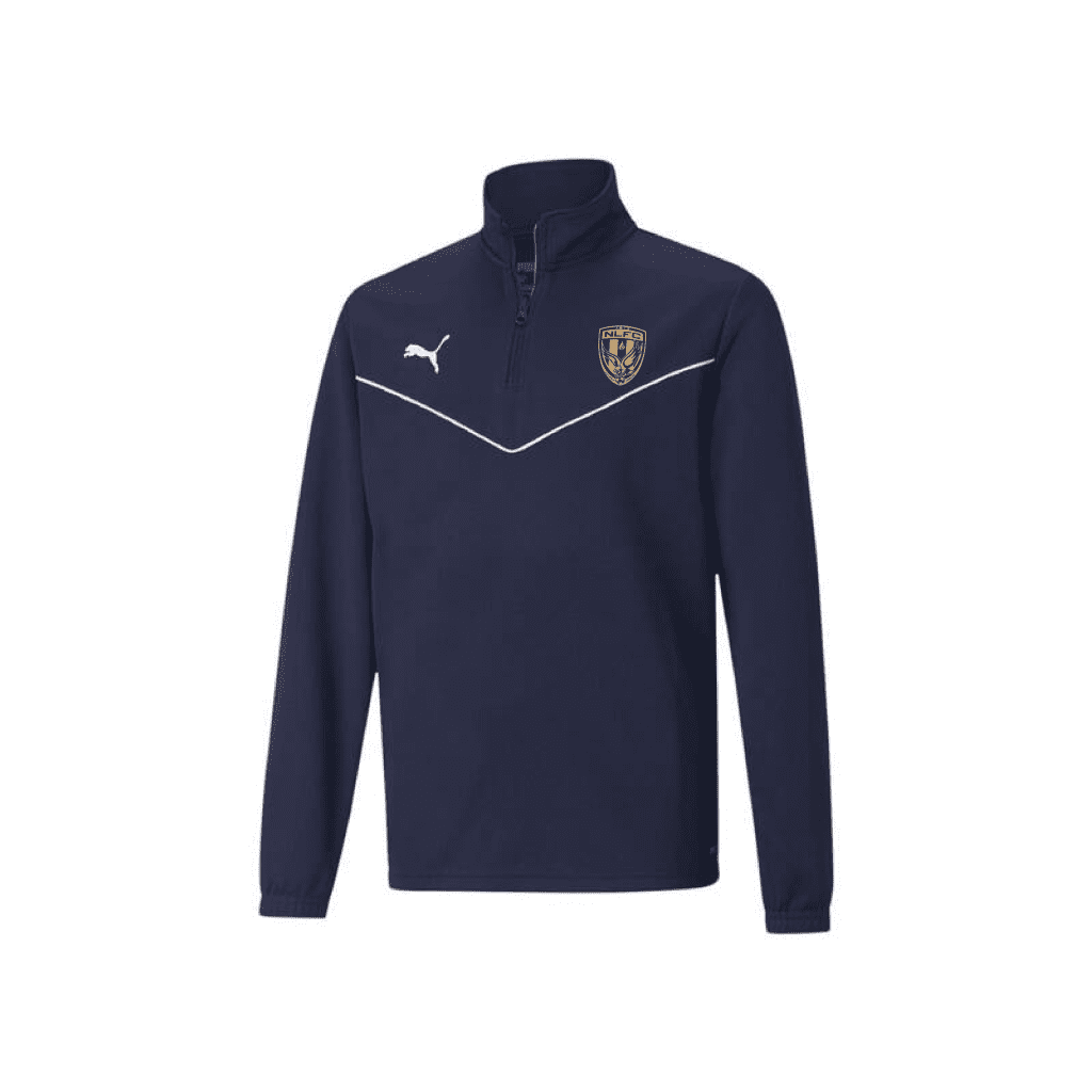 Puma TeamRise Navy 1 4 Zip Top NLFC NPL Sportsclique Shop