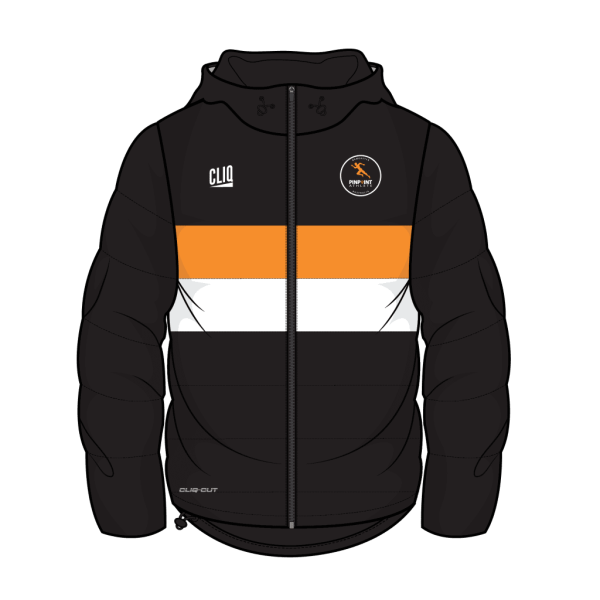 Padded jacket Black/Orange/White - Pinpoint Athlete