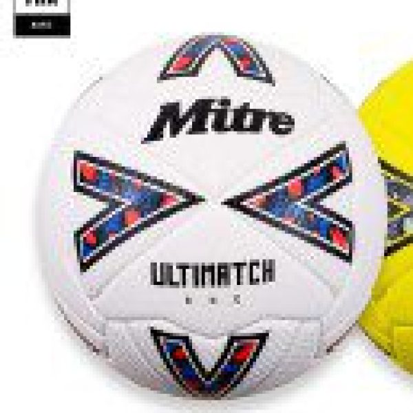 Mitre Ultimatch ONE 24 Football - WHITE/BLACK/RED