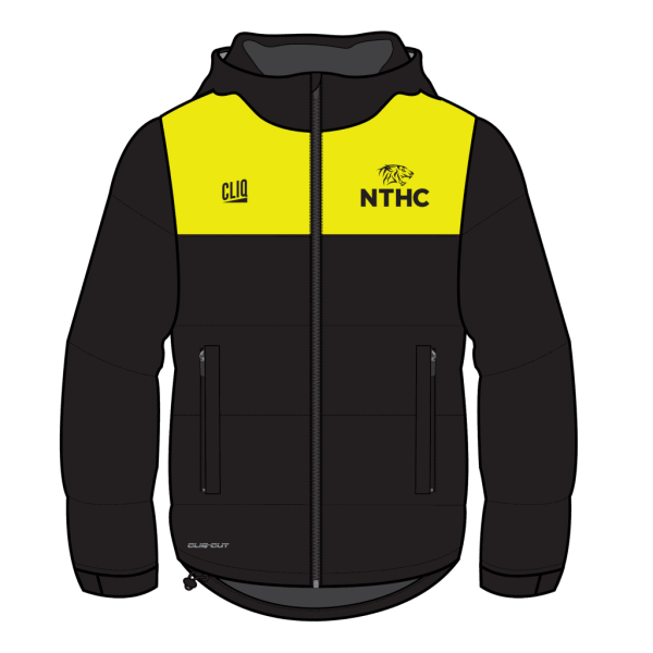 Sublimated PADDED JACKET YELLOW CHEST PANEL LINED 6 WEEKS— TIGERS HC