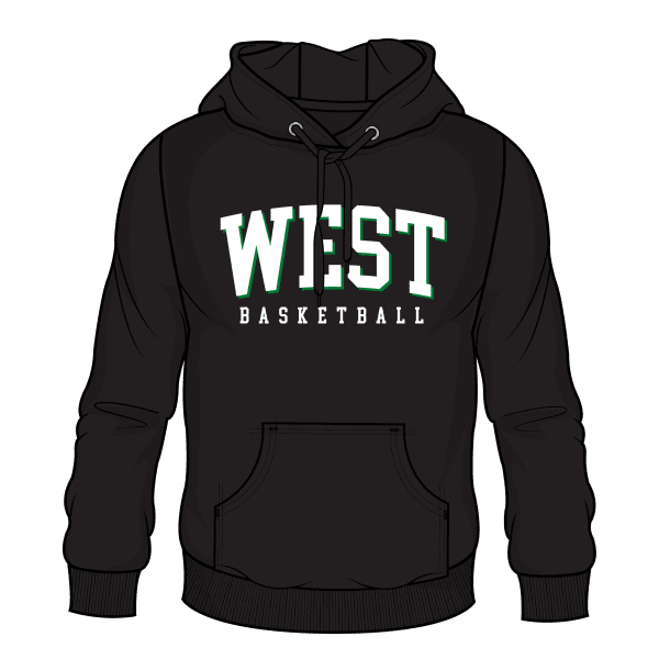 WEST adults hoody white logo