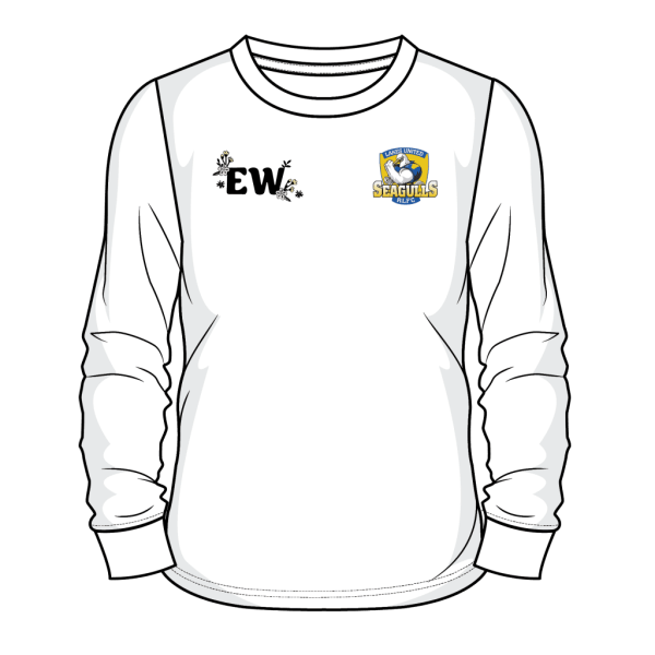 White long sleeve tee kids - Emma's Warriors