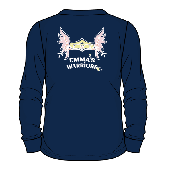 Navy long sleeve tee kids - Emma's Warriors