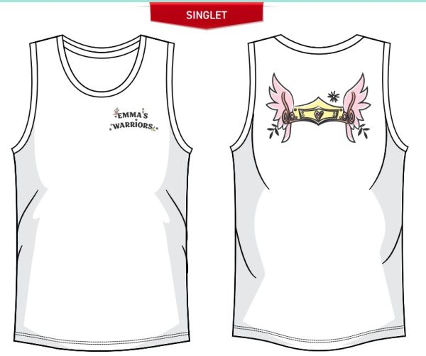 Barnard TANK TOP WHITE ADULT sizes - Emma's Warriors