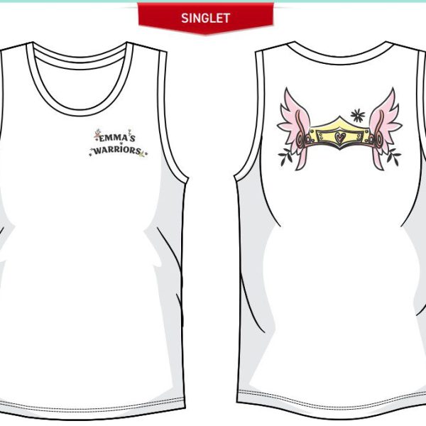 Barnard TANK TOP WHITE ADULT sizes - Emma's Warriors