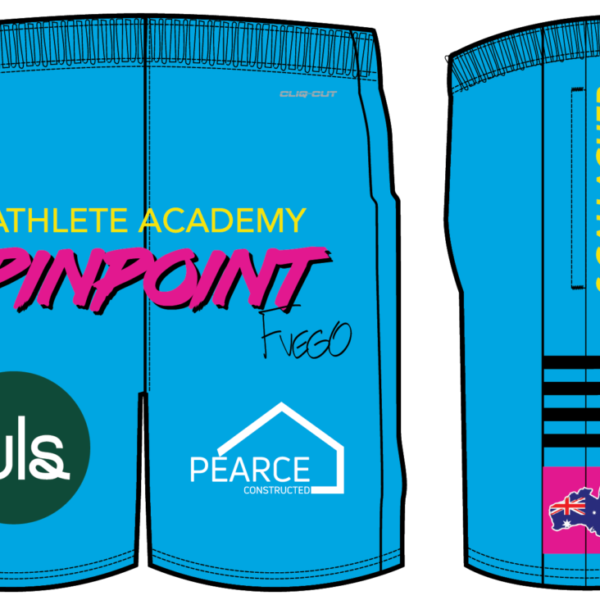 SC1141 TRAINING SHORT_PINPOINT BLUE_BACK Blue Shorts - Pinpoint Athlete-6 Weeks Delivery