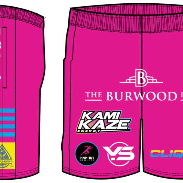 SC1141 TRAINING SHORT_PINPOINT PINK_FRONT Pink Shorts - Pinpoint Athlete-6 Weeks Delivery