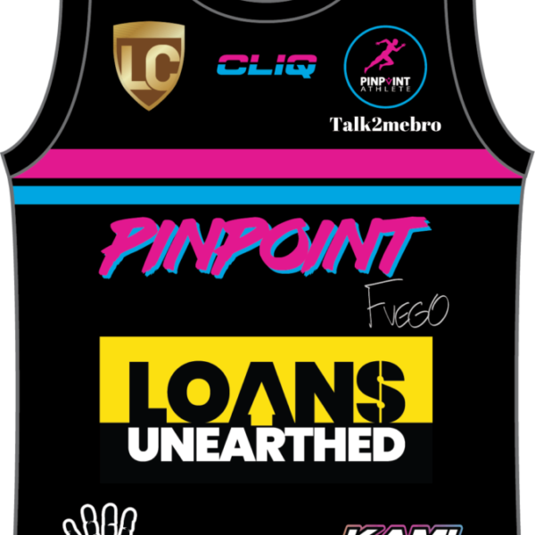SC1154 RUGBY TRAINING SINGLET_PINPOINT 2026 BLACK FRONT Black Singlet 2 - Pinpoint Athlete - 6 Weeks Delivery