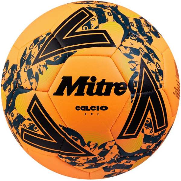 Mitre CALCIO Football - ORANGE/BLACK/BLUE-CLUB PRICE MIN 5 balls assorted across the range