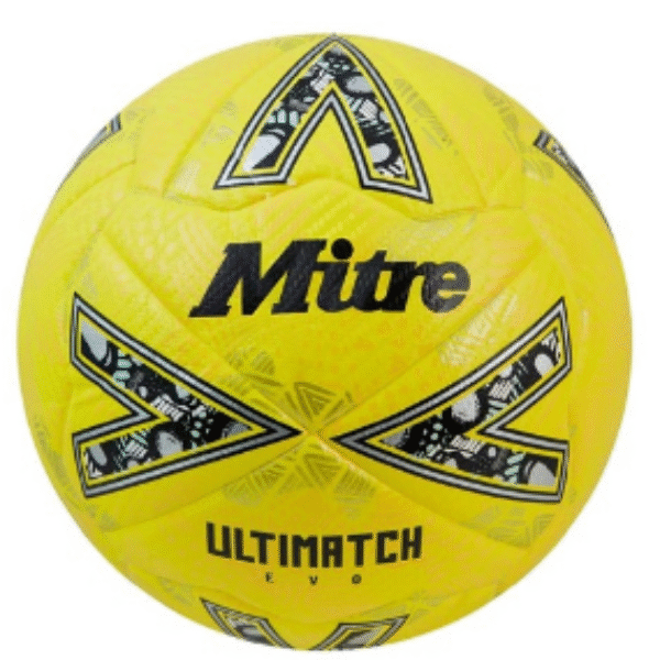 Mitre Ultimatch EVO 24 Football - YELLOW/BLACK/GRAY-CLUB PRICE MIN 5 balls assorted across the range