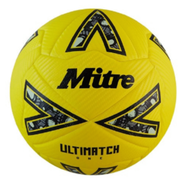 Mitre Ultimatch ONE 24 Football - YELLOW/BLACK/GRAY-CLUB PRICE MIN 5 balls assorted across the range