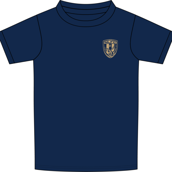 NLFC Staple TEE NAVY GOLD LOGO
