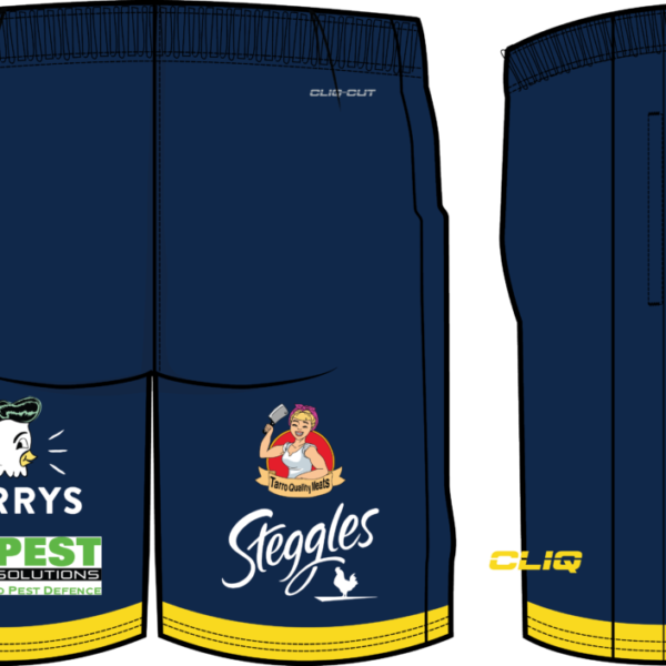 SC1141 TRAINNG SHORTS W_POCKETS_THORNTON BEARS RLFC JUNIORS back Thornton JUNIORS training shorts 2026 W-POCKETS - CUSTOM 6 weeks