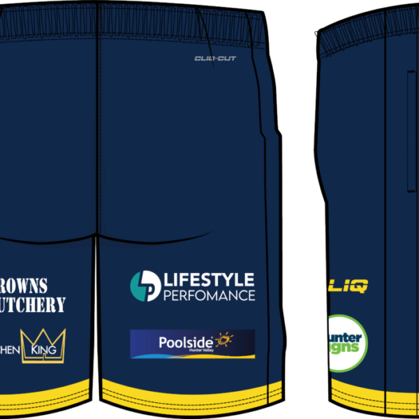 SC1141 TRAINNG SHORTS W_POCKETS_THORNTON BEARS RLFC back Thornton SENIOR training shorts 2026 W-POCKETS- CUSTOM 6 weeks