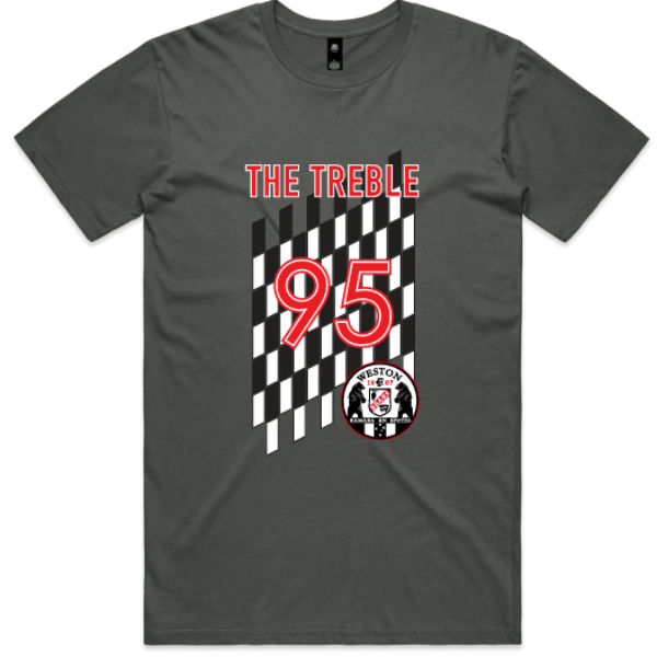 Weston FC - AS Staple Tee Charcoal - 'The Treble' - 10/14 days - Weston FC