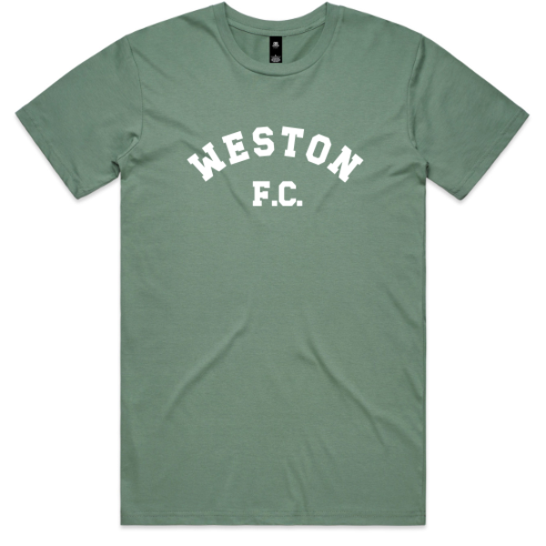 Weston FC - AS Staple Tee SAGE GREEN- 'WESTON FC - VARSITY PRINT' - 10/14 days - Weston FC