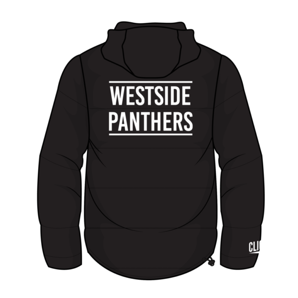 Padded Jacket Back WESTSIDE PANTHERS WEB IMAGES-04 Westside Panthers - Padded Jacket with Initials (custom product 6 weeks)