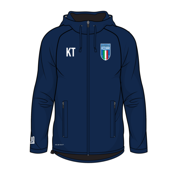 Charlestown Azzurri CLIQ Custom Fleece Lined Windbreaker + Initials - ALLOW 6 WEEKS