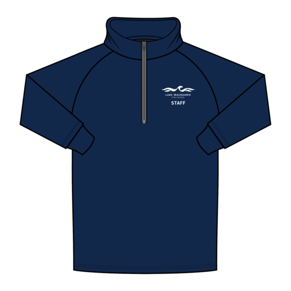 LAKE MACQUAIRE HS WEB IMAGES-05 Lake Macquarie High - STAFF AS Colour ½ zip Crew 350gsm: NAVY-allow 14 days