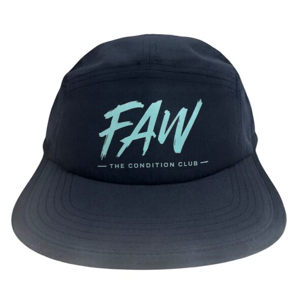 FAW Tech performance cap - Navy with Sage Green Logo