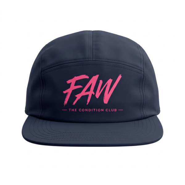 FAW Tech performance cap - Navy with Pink Logo