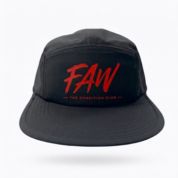FAW Tech performance cap - Black with Red Logo